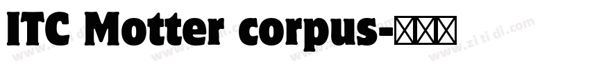 ITC Motter corpus字体转换
